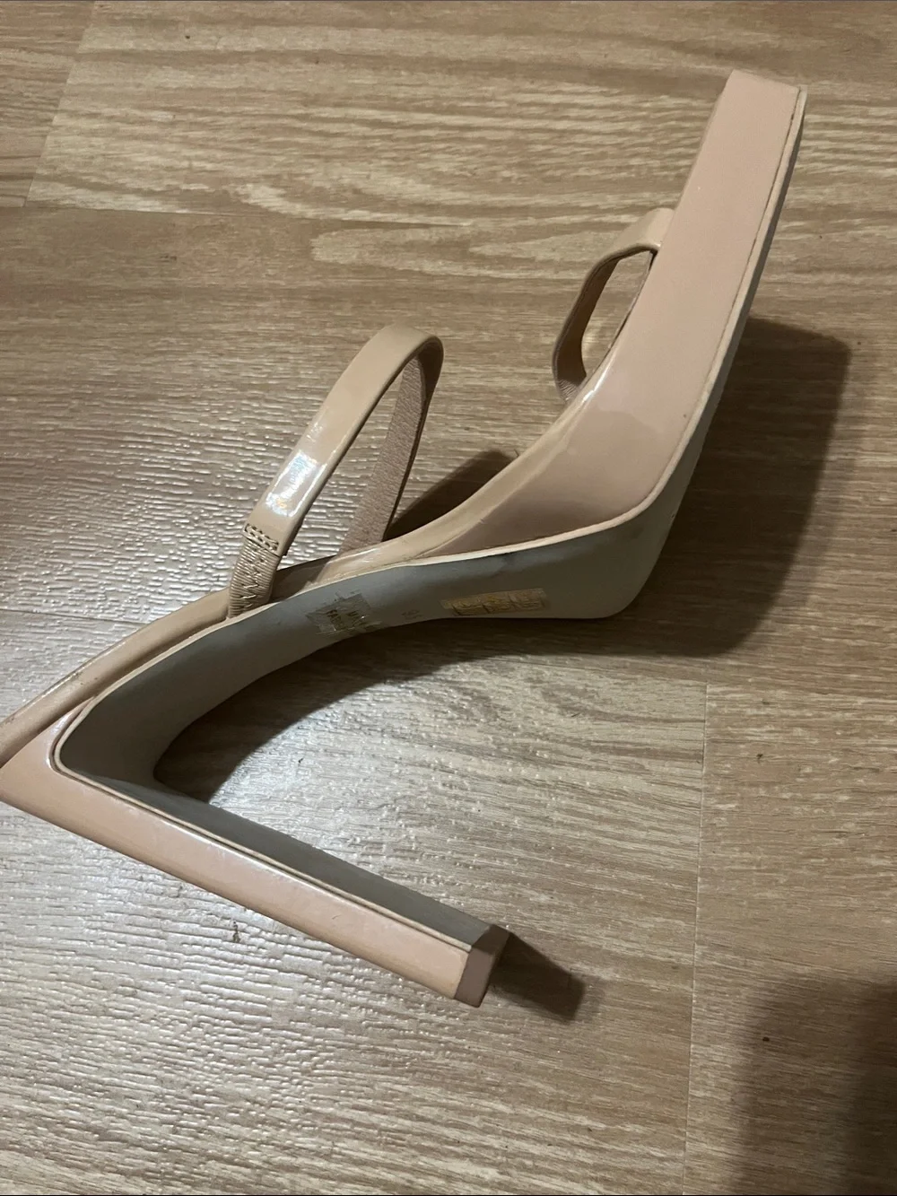 Jeffrey Campbell Hustler Platform Heeled Sandal in Nude Size 9.5